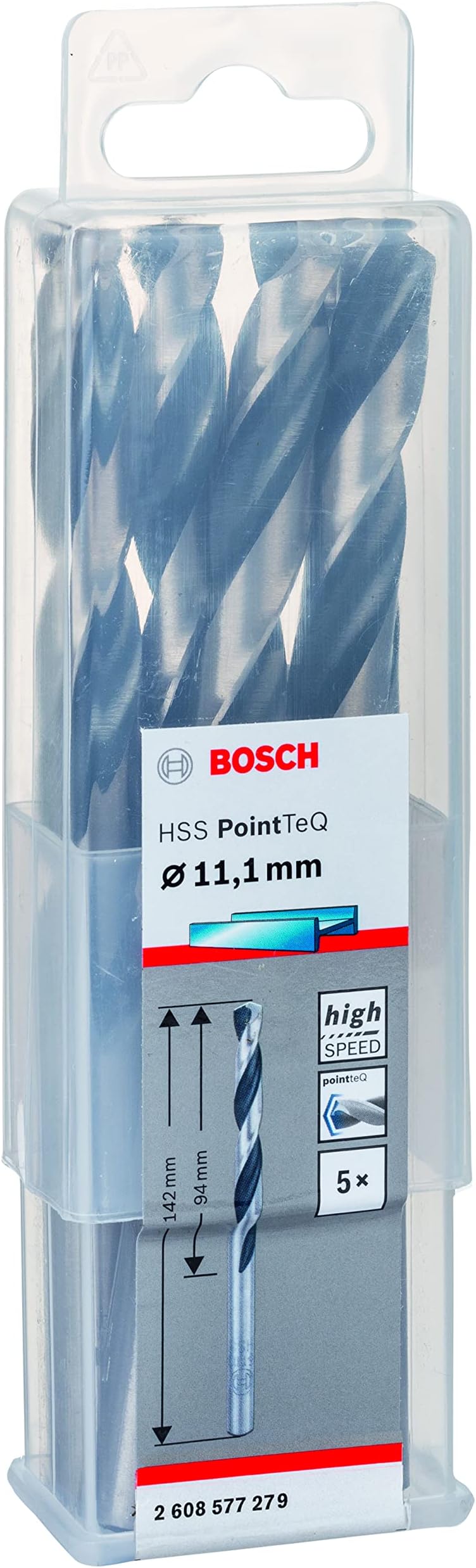 Bosch Professional 5-Piece PointTeQ HSS Twist Drill Bits for Metal