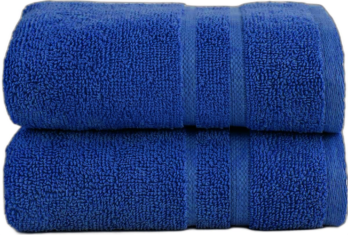EDB 6-Piece Luxury Towel Set 100% Egyptian Cotton 2 Face Cloth, 2 Hand Towel, 2 Bath Towel Highly Absorbent Hotel Collection Towel Bale 800-GSM (Royal Blue, 2 - HAND TOWEL)