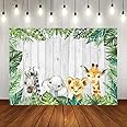 Woodland Baby Shower Backdrop Jungle Animals Birthday Photography Background Watercolor Safari Animals Wild One Birthday Newborn Baby Party Decorations Supplies Photo Studio Props 7x5ft