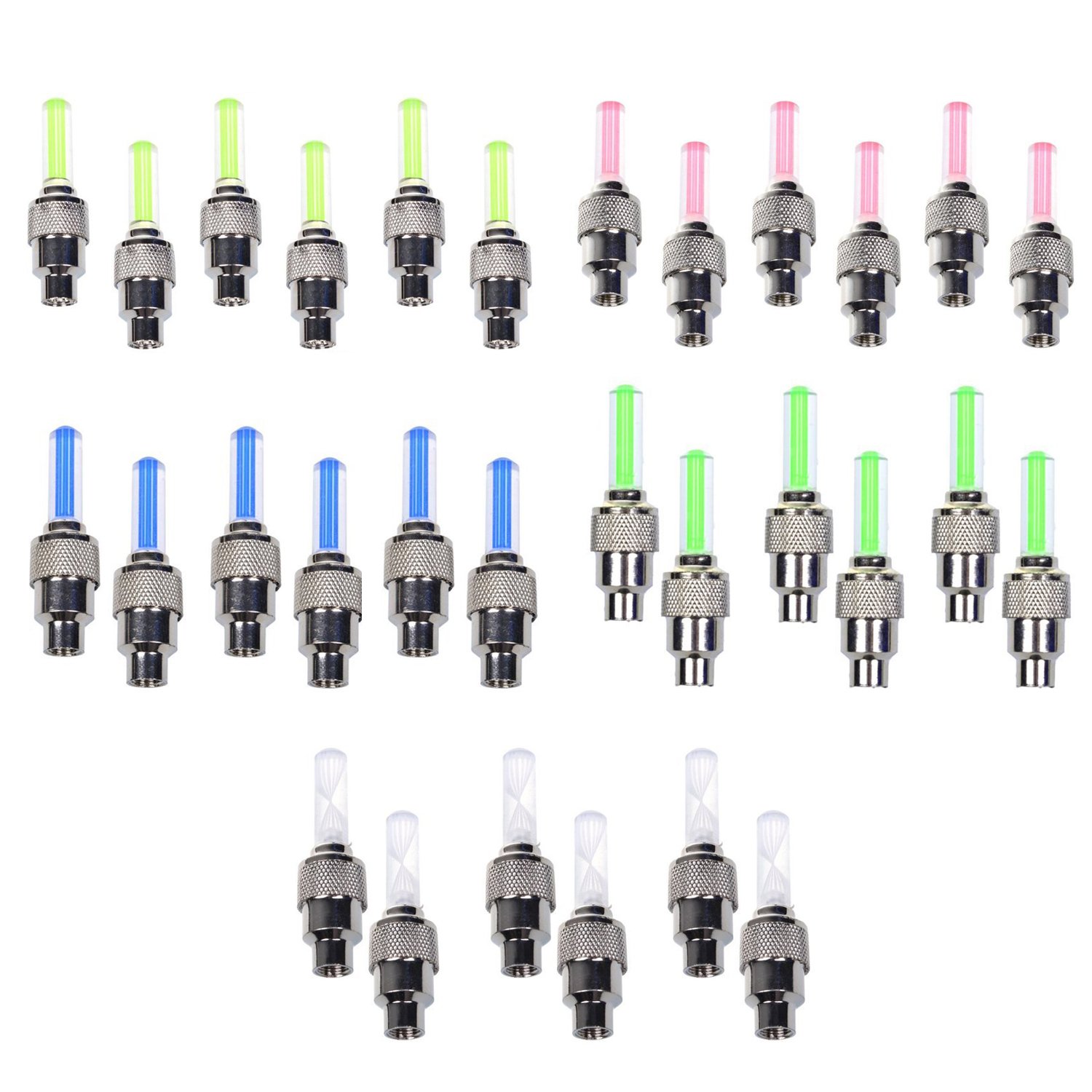 Cugbo Pack Of 30 Led Flash Tyre Wheel Valve Cap Light For Car Bike Bicycle Motorcycle Wheel Light Tire Red Yellow Blue Green Mixed Buy Online In Bermuda At Bermuda Desertcart Com Productid