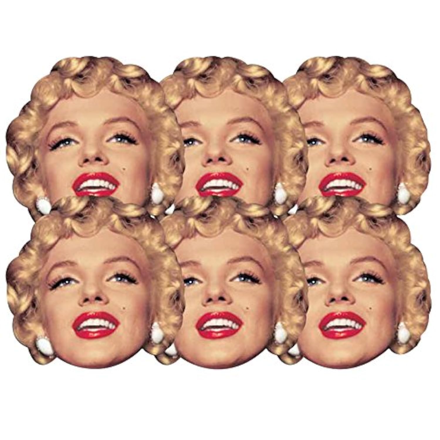 Star Cutouts Stsmp21 6 Adult Masks Marilyn Monroe One Size