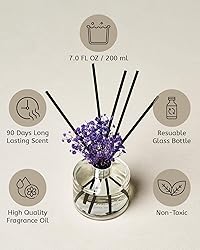 M&SENSE Reed Diffuser Set with 7 Sticks | 7.0oz