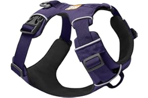 Ruffwear, Front Range Dog Harness, Reflective and Padded Harness for Training and Everyday, Purple Sage, Medium