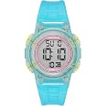 Armitron Sport Damen Digitaluhr Mit Chronograph – Wasserdicht Bis 100 M, Harzarmband, LCD-Display