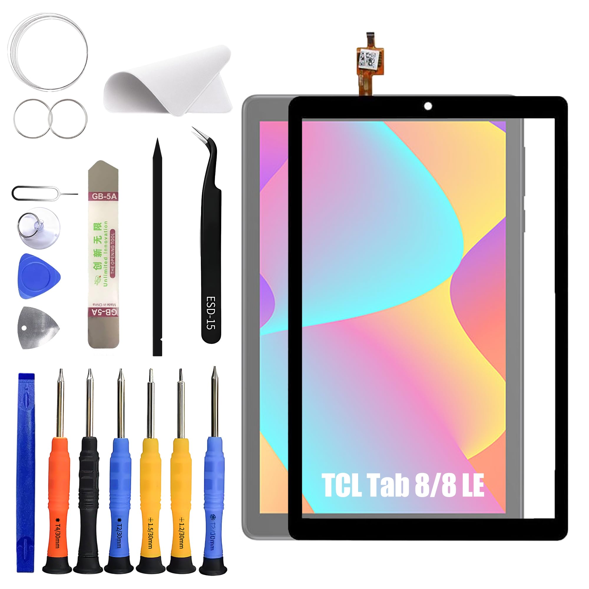 Photo 1 of ERYNK New Touch Screen Digitizer Replacement Compatible with TCL Tab 8 LE [with Touch Function] [8.0 inch] 9137W with Specialized Repair Tools Kit. (No LCD Digitizer)-with OCA Adhesive