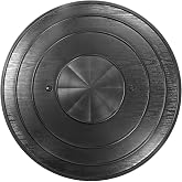 ArmaForge 19-Inch Knight Round Shield and Katana Sword Kit, Polypropylene | Impact-resistant; quickly switches defensive stances. Black finish is durable and stylish, ideal for martial arts and LARP.