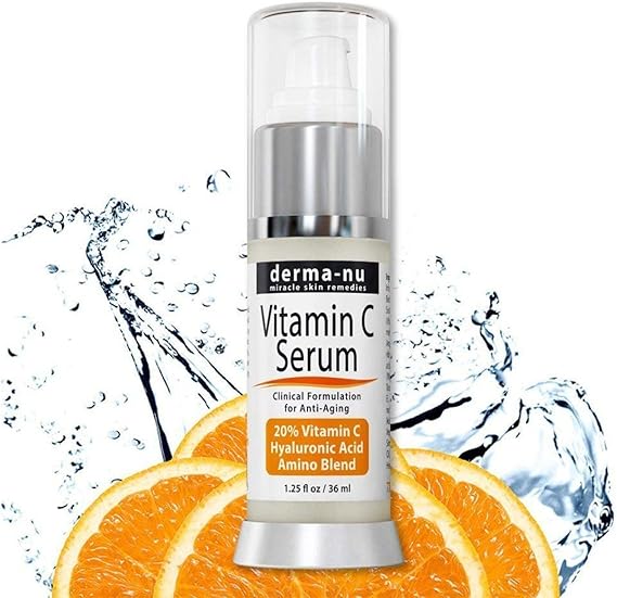 Hyaluronic Acid Vitamin C Serum for Face Organic Skin Treatment to