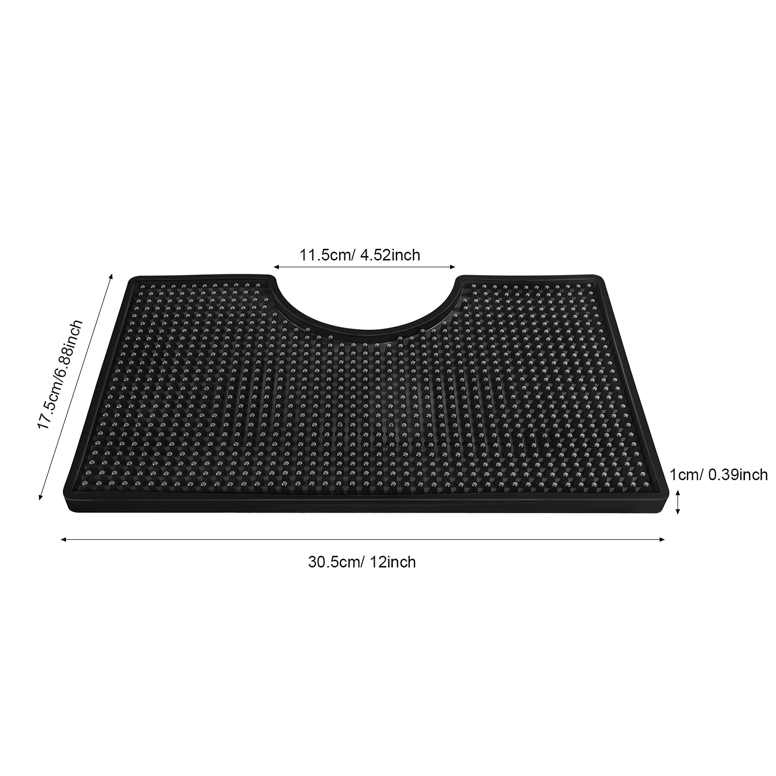 MRbrew Beer Drip Tray, Non-Slip PVC Kegerator Surface Mount Drip Tray Mat, Beverage Bar Drip Tray with Draft Beer Tower Flange Cutout