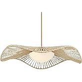Minka Lavery 143-732 Longfield 36" Wide Multi Light Pendant - Legacy Brass with Abaca Rope and Etched White Glass