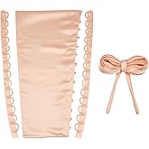 NICENEEDED Satin Corset Back Kit, Light Pink Bridal Dress Zipper Replacement Set, Adjustable Lace-up Back Replacement Gown Satin Corset Kit Loops for Women