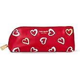 kate spade new york Pen and Pencil Case with Office Supplies for Adults, Zip Pouch Includes 2 Pencils, Sharpener, Eraser, and Ruler, Brushstroke Hearts