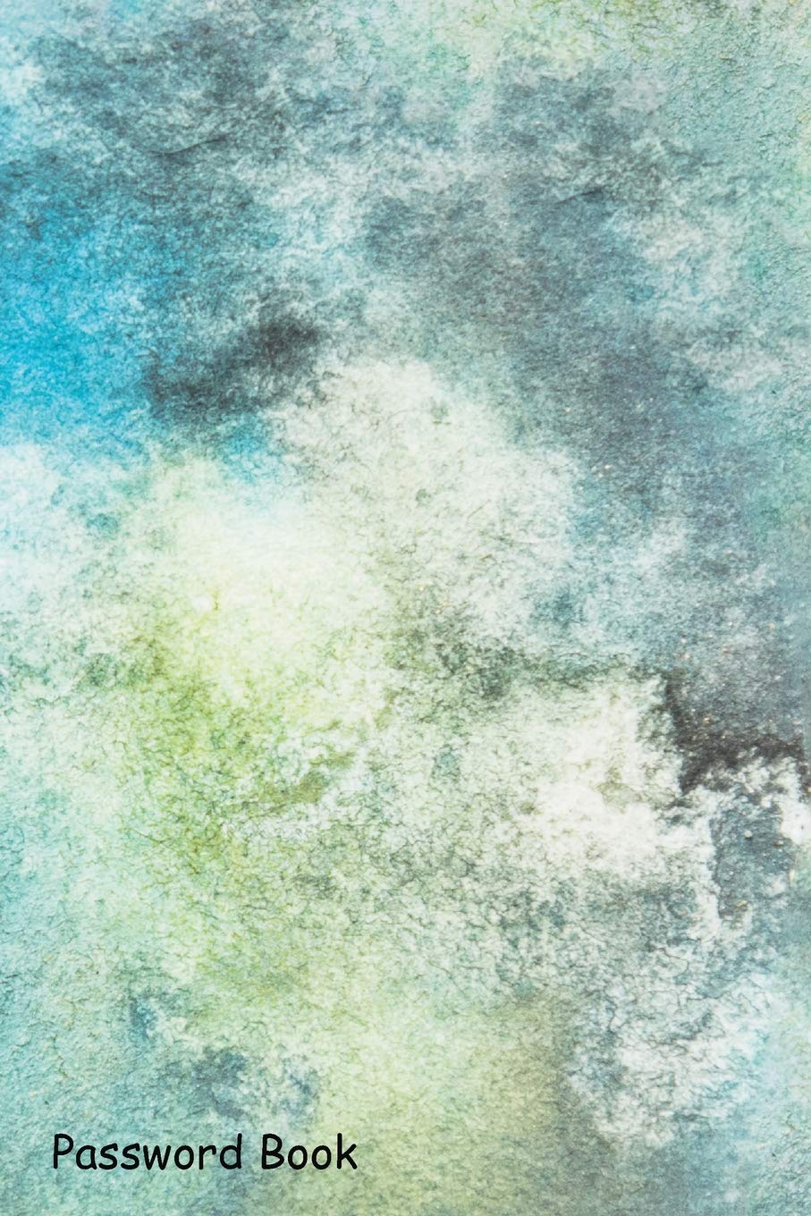 Password Book: Include Alphabetical Index With Stained canvas texture