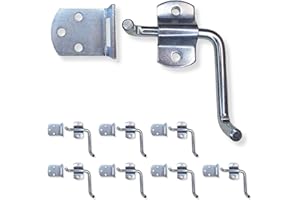 Mega Cargo Control 8 - Pack Straight Side Gate, Stake Bed Latches Bracket Set for Utility Trailer, Stake Body Gates, Sheds, Wood, Trucks, & Trailers