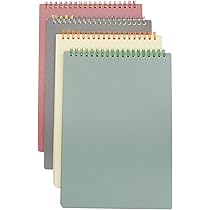 Amazon.com : Yansanido Top Bound Spiral Notebook, 4 Pcs 4