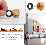 Svalor 6Pcs Brass Blanking Cap 3/4 inch Female Stop Cap Hex Nut Caps view 6
