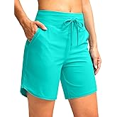 G Gradual Women's 7" High Waisted Swim Board Shorts with Pockets Quick Dry Beach Swimming Shorts for Women with Liner