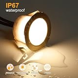 INDARUN Warm White Led Decking Lights IP67 1W Ø45mm 20 Pack view 3