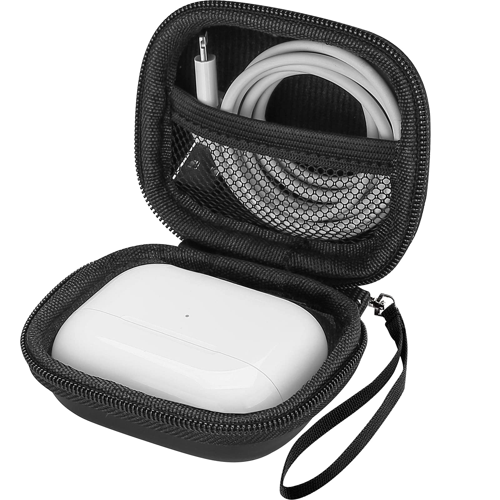 ProCase Hard Case for AirPods Pro 2nd Generation 2022 / AirPods Pro 1st Generation/Jabra Elite 75t, Shockproof EVA Travel Carry Case -Black