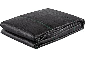 VEVOR Geotextile Fabric, 12.5 x 30 ft 3.5oz Woven PP Driveway Drain Cloth w/ 600lbs Tensile Strength, Heavy Duty Underlayment