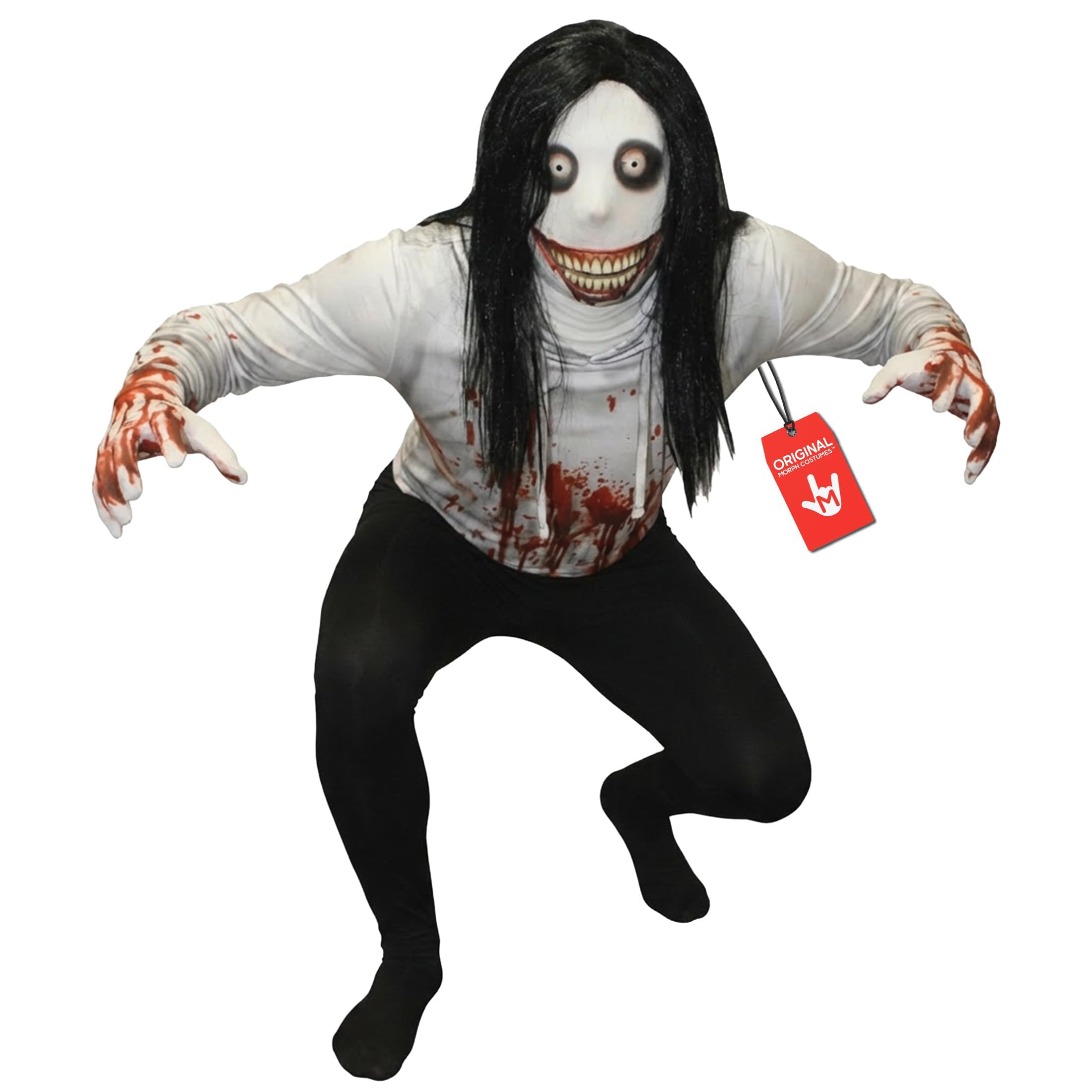 Morphsuits Official Adults Jeff the Killer Urban Legend Creepy Pastas Monster Fancy Dress Costume - XX-Large