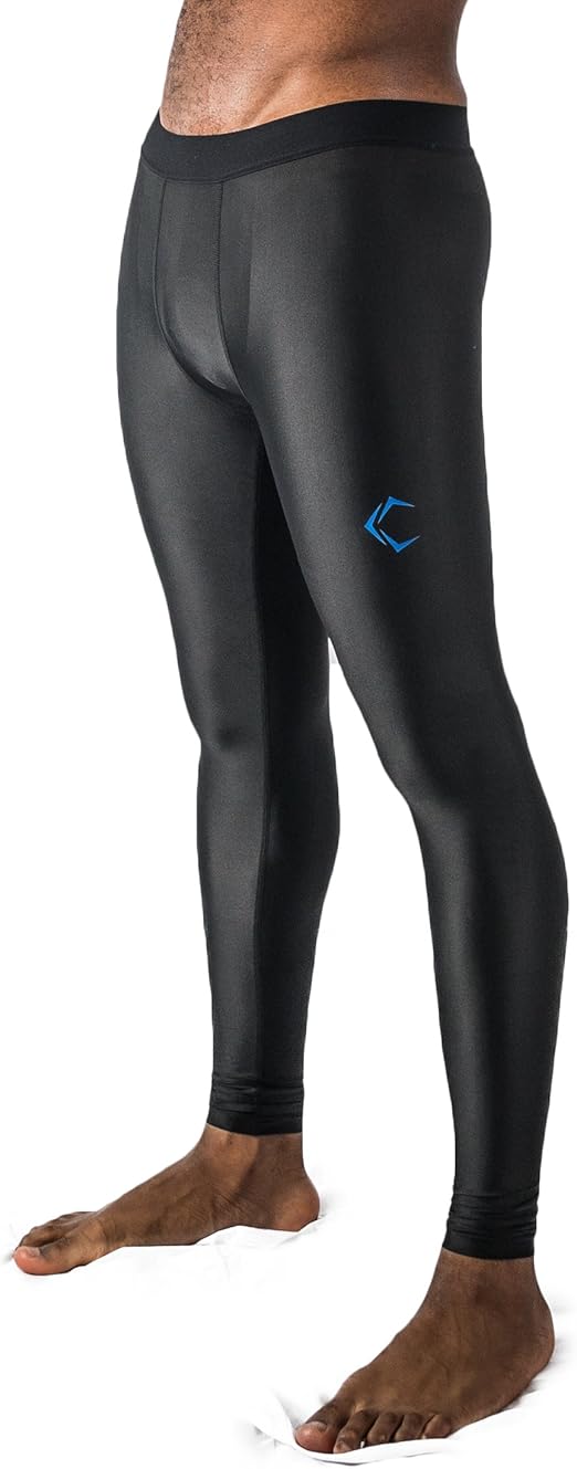 Schwarze Herren Lang Hose Compression Tights, hautenge Kopression