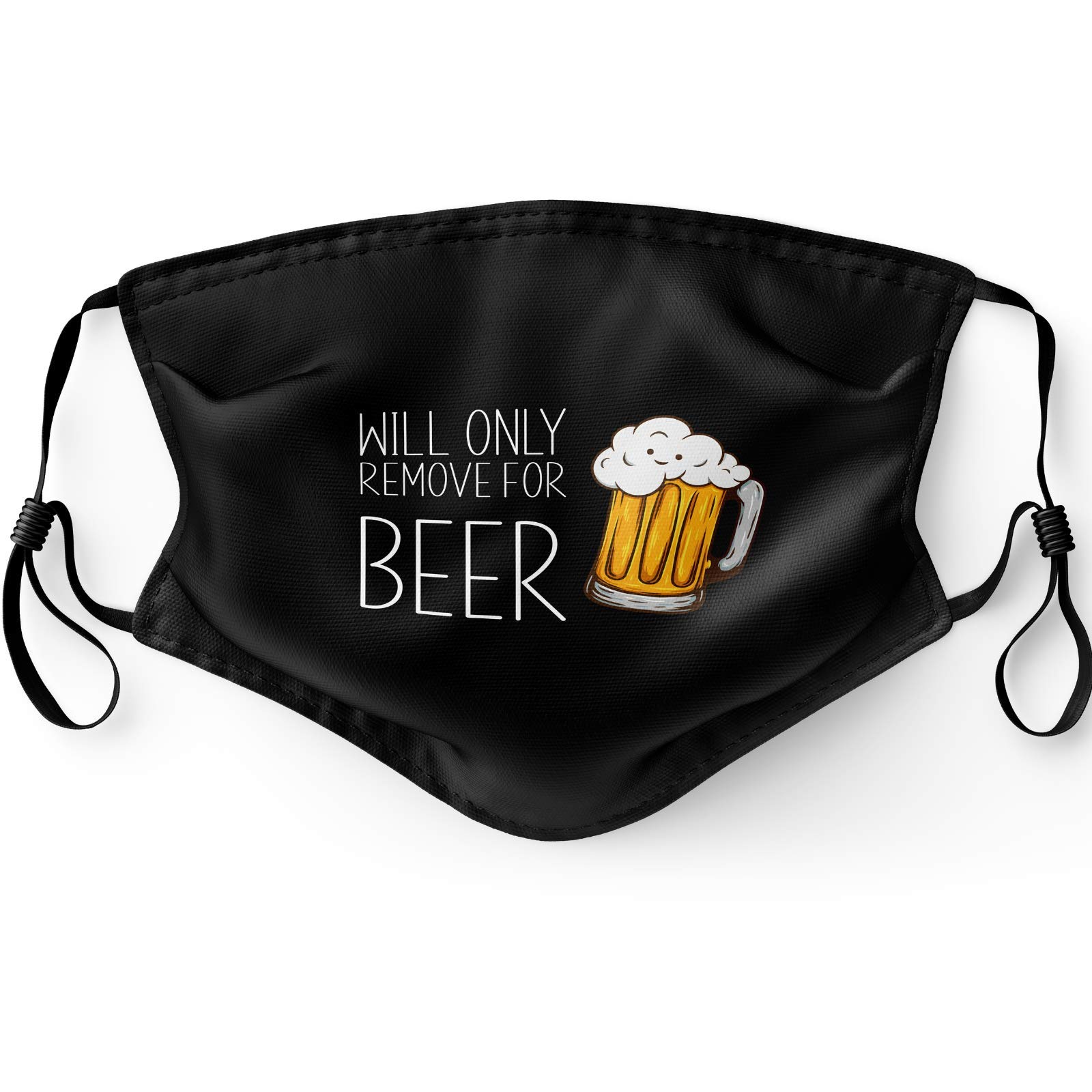 Primicity Funny Face Masks for Adults (Beer mask + Filters) Reusable/Adjustable/Washable Funny masks - UK Seller