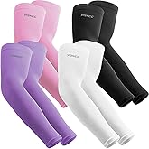 YQXCC 4 Pairs Arm Sleeves for Men Women | UPF 50 Cooling UV Sun Protection | Sports Compression Sleeves