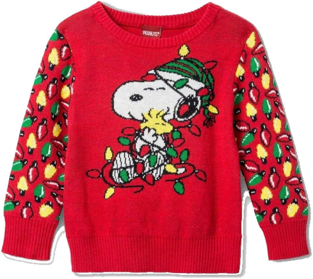 red snoopy sweater