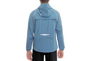 Little Donkey Andy Men's Quick-dry Running Jacket, Convertible UPF 50+ Cycling Jacket Windbreaker with Removable Sleeves
