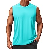 TACVASEN Men's Sleeveless Shirts Quick Dry Tank Tops for Men Sun Protection UPF 50+ Athletic Gym Workout Muscle Shirts