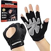 MAXRANK Workout Gloves for Men and Women, Exercise Gloves for Weight Lifting, Cycling, Gym, Training, Breathable and Snug fit