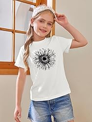 Girls Short Sleeve T Shirts Kids Summer Tops