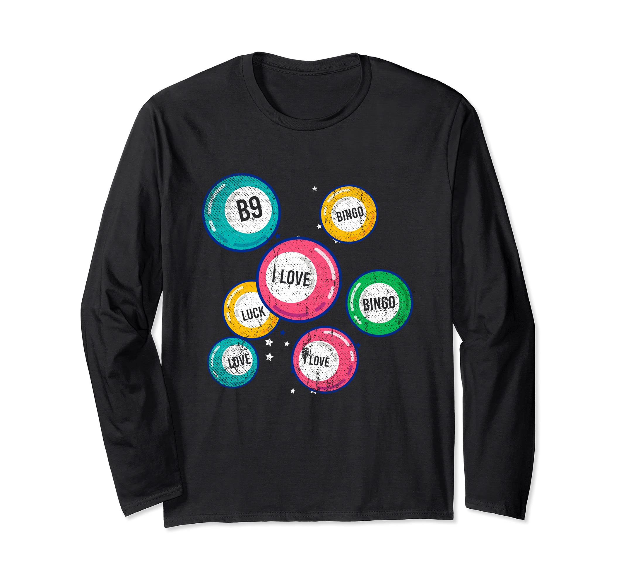 I Love Bingo Gambling Bingo Player Gift Lottery Winner Bingo Long Sleeve T-Shirt