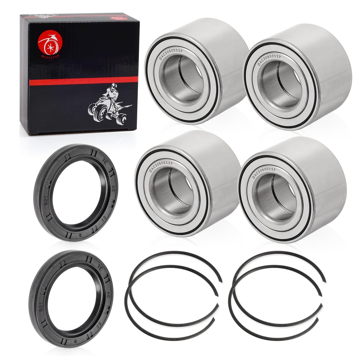 Trailer Wheel Hub Assembly Heavy Duty Rear Wheel Bearing 30x60x37mm & CIRCLIP For Can-Am Maverick Can Am Parts
