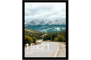 QOTIB Wood 15x21 Picture Frame Black for Wall Hanging, 15 x 21 Frame Photo Frame for Wall Horizontally or Vertically, Black, 1 Pack