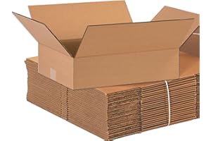 Aviditi 16 x 12 x 4 Corrugated Cardboard Boxes, Flat 16"L x 12"W x 4"H, Pack of 25 | Shipping, Packaging, Moving, Storage Box for Home or Business, Strong Wholesale Bulk Boxes