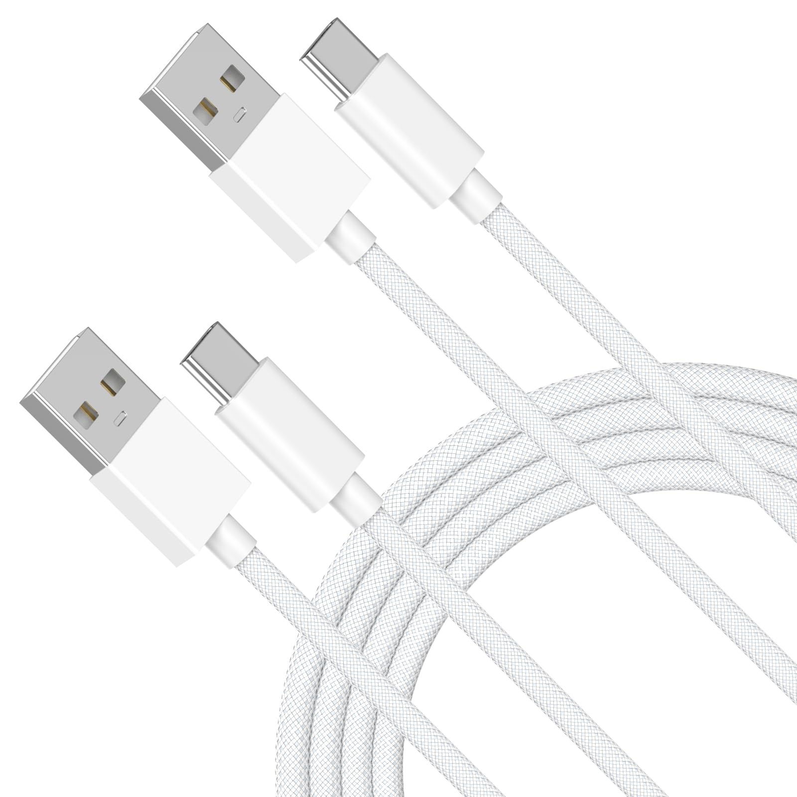 Photo 1 of [Apple MFi Certified] Car Carplay Cable, 2 Pack Woven USB to USB C Car Charger Cord Compatible for iPhone 16/16 Plus/16 Pro/16 Pro Max/15/15 Plus/15 Pro/15 Pro Max, 6ft White