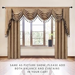 ELKCA Double-Sided Chenille Waterfall Valance for