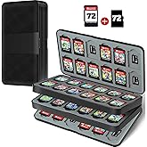 TATMOHIK Switch Game Case for Switch 2 (2025),Switch OLED & Lite,72 Slot Nintendo Switch Game Holder Cartridge for 72 Cartridges & 72 SD Cards,Compact & Portable Nintendo Switch 2 Game Case