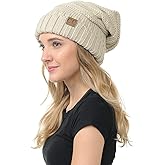 CC Winter Trendy Warm Oversized Chunky Baggy Stretchy Slouchy Skully Beanie Hat