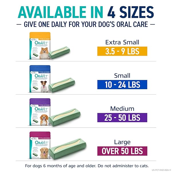 ORAVET DENTAL CHEWS FOR DOGS, ORAL CARE AND HYGIENE CHEWS (LARGE DOGS, OVER 50 LBS.) PINK POUCH, 14 COUNT