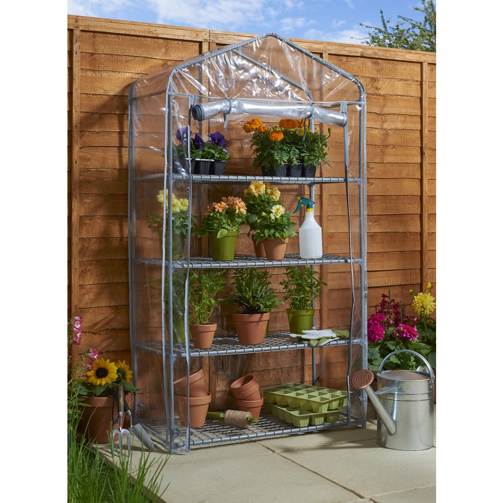 Heavy Duty Sterling 4 Tier Greenhouse Large (164x90x49cm) Amazon.co.uk