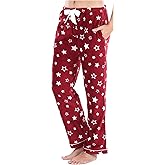 PajamaMania Women's Plush Fleece Pajama Pants with Pockets