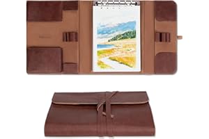 Lightwish Watercolor Pad - A5 20 Sheets 100% Cotton 300GSM Cold Press Paper | Detachable with Backing Board | All-in-One Trav