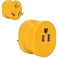 Camco PowerGrip 30AM/15AF Camper/RV Electrical Adapter Features 30-Amp Male & 15-Amp Female Connections - Designed w/Non-Slip