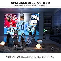 Mini Projector with WiFi and Bluetooth, VISSPL Full