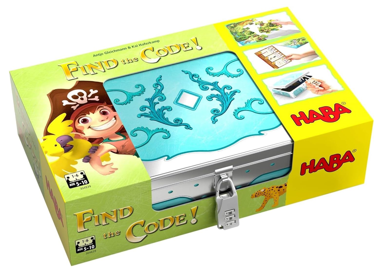 HABA Find the Code! Pirate Island | Escape-Style Adventure Puzzle Game for Kids & Families | Cooperative Riddle-Solving Treasure Hunt | Ages 5+