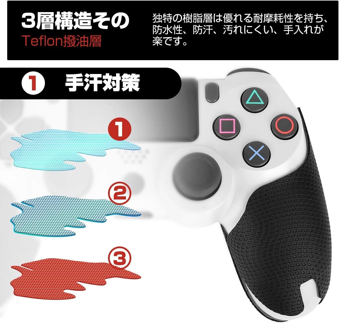 Amazon Amyoke Grips Ps4用 グリップ カバー 2セット4点 滑り止め 独自tpu素材 手汗防止 使いやすい 超薄1mm 通気性 アクセサリーキット