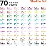 Shuttle Art Dual Tip Brush Pens 70 Colours Fine and Brush Markers Set view 3