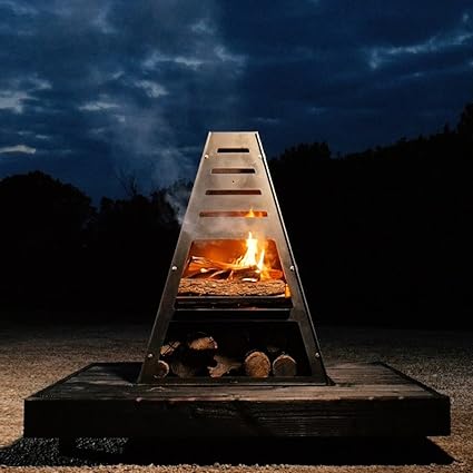 Amazon Com Bad Idea Pyro Tower Steel Fire Pit Charcoal Grill